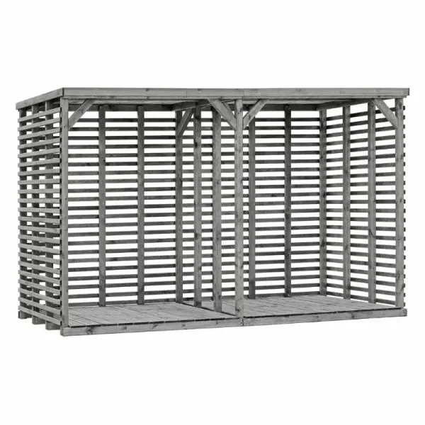 Brndeskur model GIGA  ekstra stort brndeskur i gr trykimprgneret tr