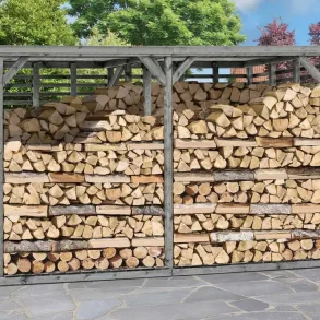 Brndeskur model GIGA  ekstra stort brndeskur i gr trykimprgneret tr