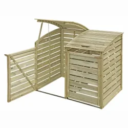 Skraldespandsskjuler Budget model EMMA til 2 spande