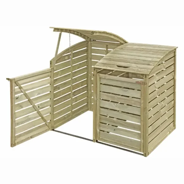 Skraldespandsskjuler Budget model EMMA til 2 spande