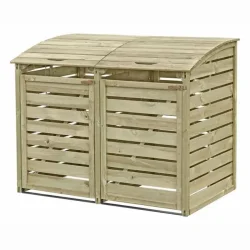 Skraldespandsskjuler Budget model EMMA til 2 spande