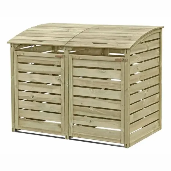 Skraldespandsskjuler Budget model EMMA til 2 spande