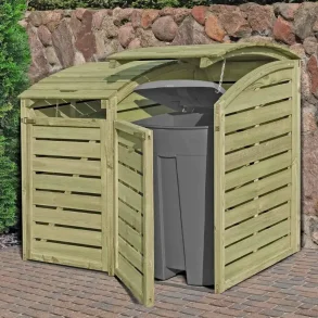 Skraldespandsskjuler Budget model EMMA til 2 spande