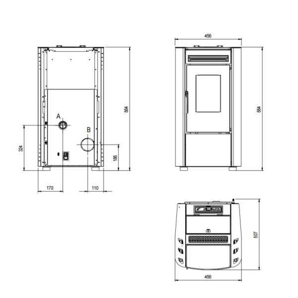 Ketty pilleovn 6 kW  effektiv, stjsvag og elegant opvarmning til op til 120 m