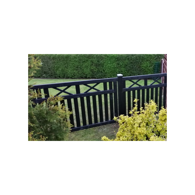 Vinesse sort forhavehegn 150x96cm 