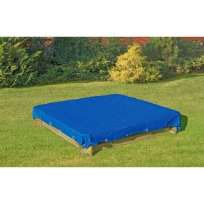 Sandkasse af palisader 180x180x37cm inkl. plast afdkning