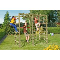 Multifunktionelt LEO Klatrestativ med Net, Reb &amp; Monkey Bars