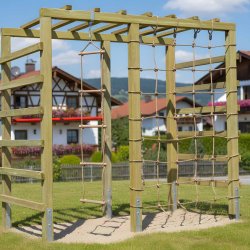 Multifunktionelt LEO Klatrestativ med Net, Reb &amp; Monkey Bars