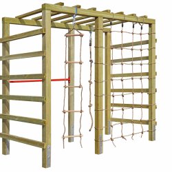 Multifunktionelt LEO Klatrestativ med Net, Reb &amp; Monkey Bars