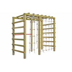 Multifunktionelt LEO Klatrestativ med Net, Reb &amp; Monkey Bars