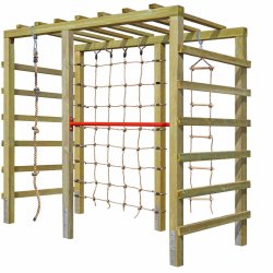 Multifunktionelt LEO Klatrestativ med Net, Reb &amp; Monkey Bars