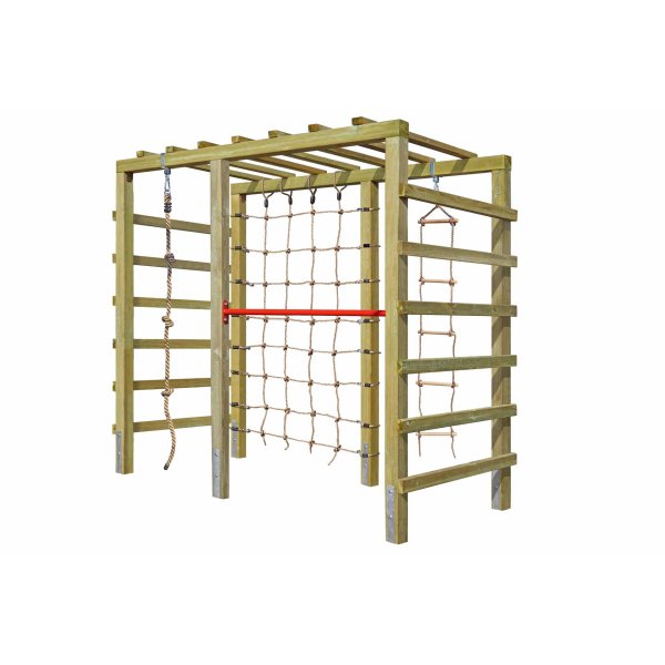 Multifunktionelt LEO Klatrestativ med Net, Reb &amp; Monkey Bars