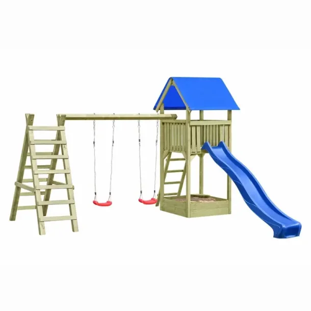 Chris legetrn med 2 gynger og sandkasse