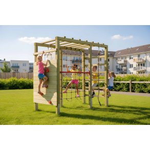 Adventure klatret�rn med net, klatrev�g og armgang