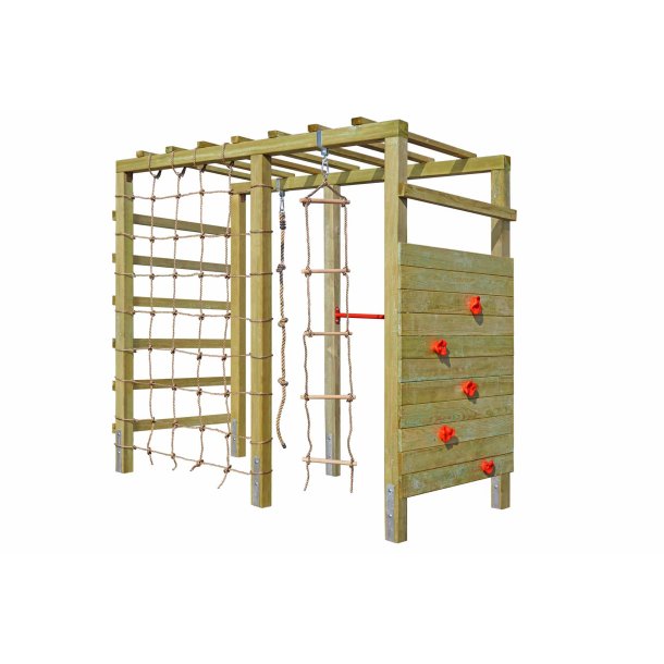 Adventure klatret�rn med net, klatrev�g og armgang