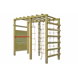 Adventure klatret�rn med net, klatrev�g og armgang