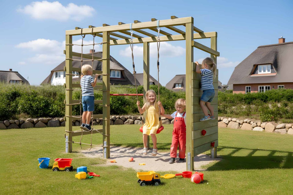 PlayActive klatrestativ med gynge - køb her