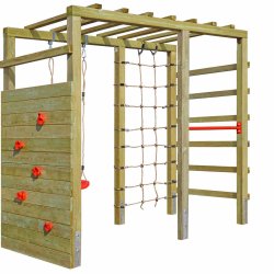 PlayActive klatrestativ med gynge, klatrev�g og net