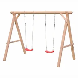 Gyngestativ Noa i lrketr med to gynger