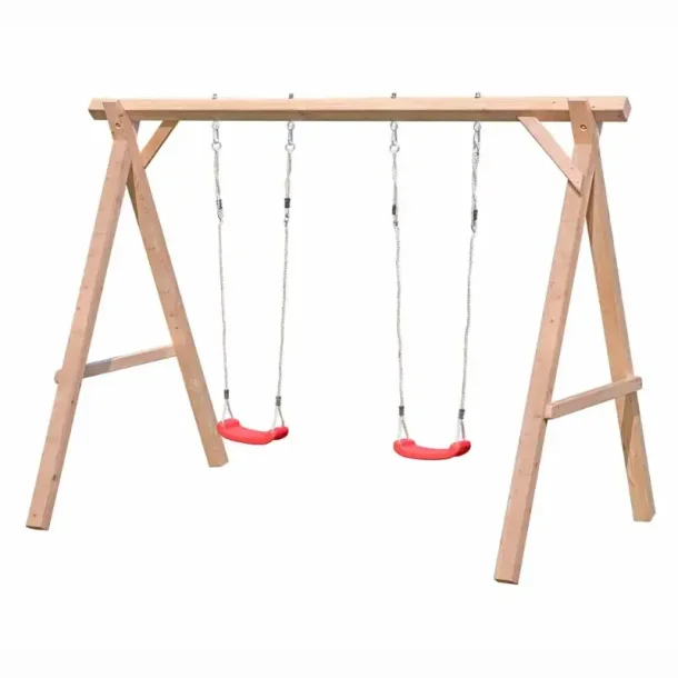 Gyngestativ Noa i lrketr med to gynger