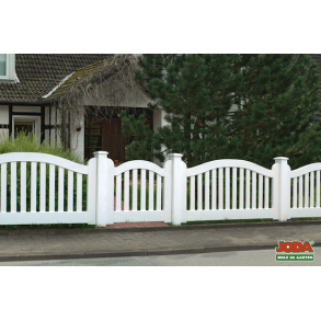 Norderney dobbeltlge i hvid 300x90/80/120cm (BxH)