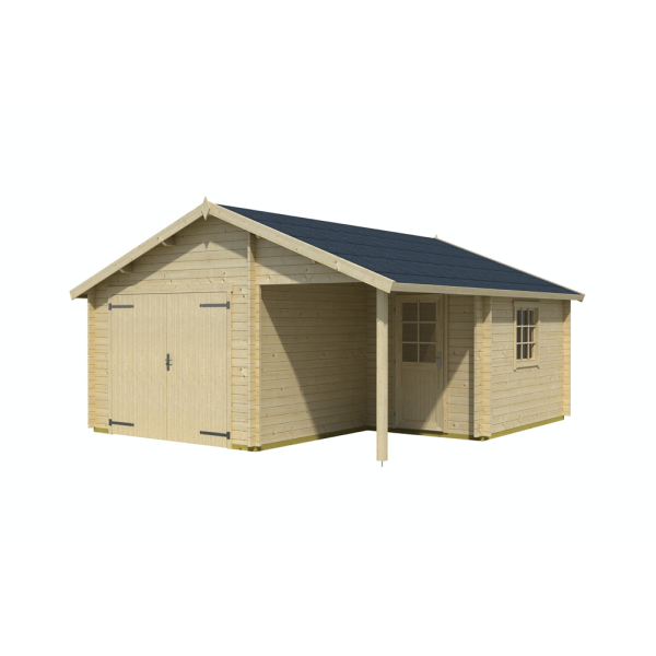 Nibe enkelt garage p 22m2 med standard garagedr