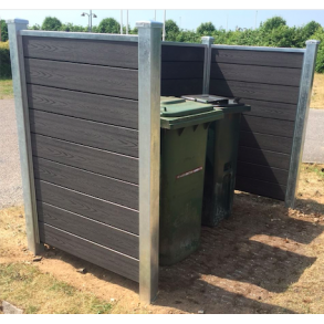 Nice skraldespandsskjuler i komposit  elegant og vedligeholdelsesfri lsning med galvaniserede stl