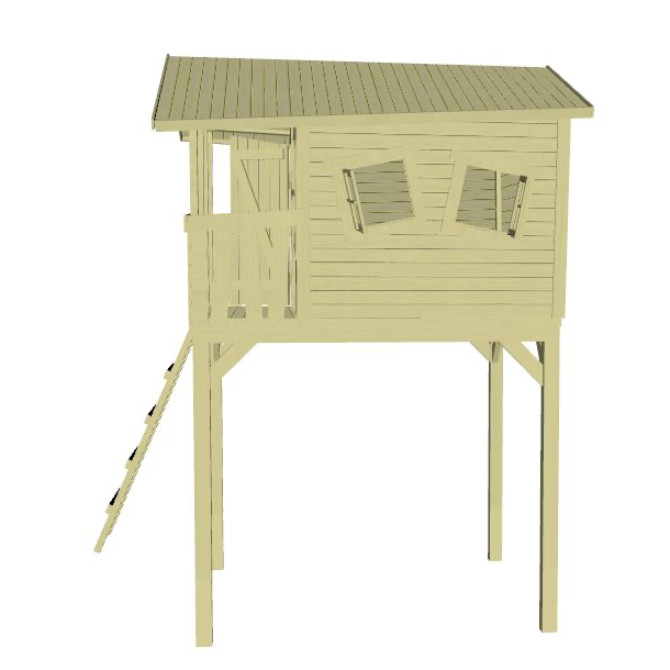 Crazy Leon legehus p stolper