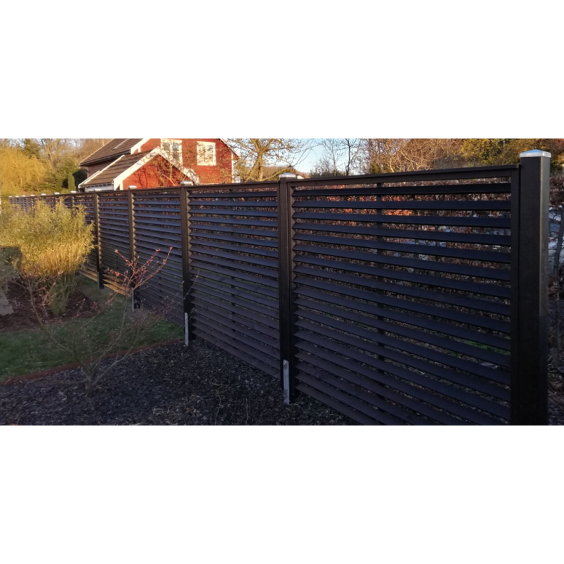 Kyoto hegn i grundmalet sort 160x160cm (BxH)