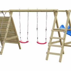 Max Plus Gyngestativ med Klatrev�g, Rutsjebane &amp; Reb