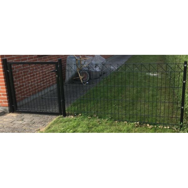 200x80cm Panelhegn X dekoration i sort model Gilleleje LxH