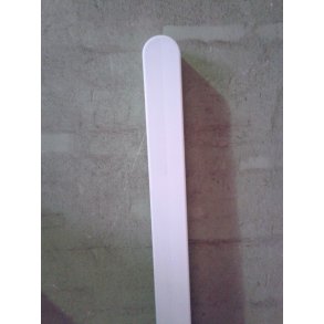 Omlimet stolpe i hvid grundbehandlet 90x90mm i 297cm