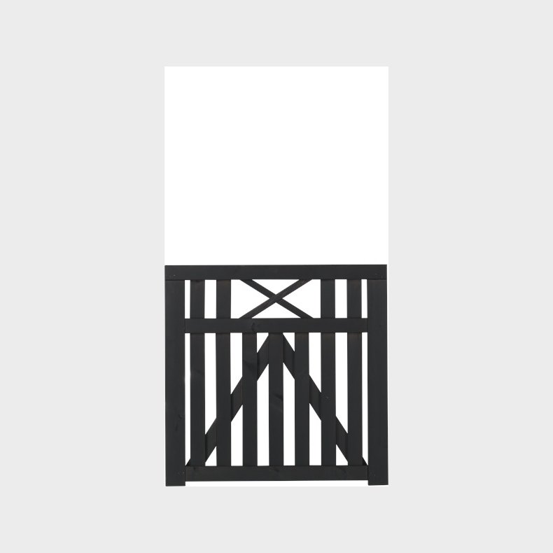 Vinesse sort enkeltlge 100x98cm