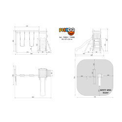 Piccoo Play+ leget�rn med gynger, klatrev�g og picnicbord