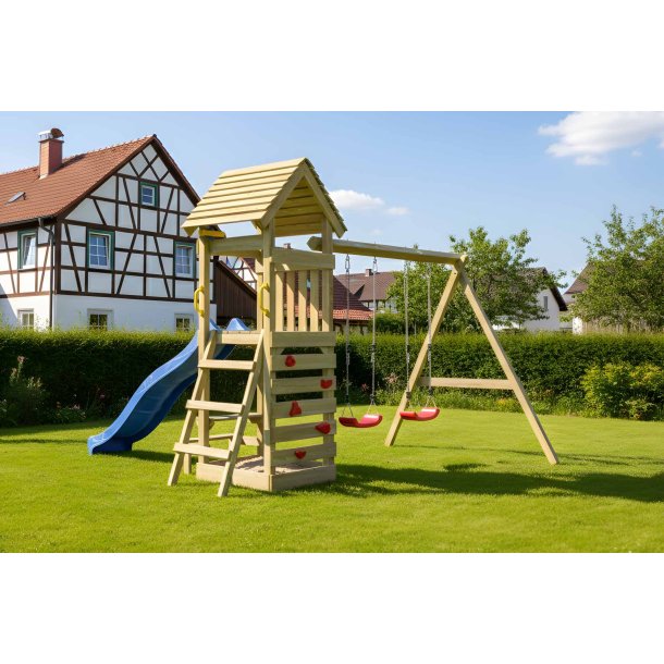 Kidoo Play+ leget�rn med gynger, klatrev�g, teleskop og picnicbord