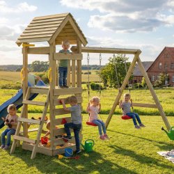 Kidoo Play+ leget�rn med gynger, klatrev�g, teleskop og picnicbord