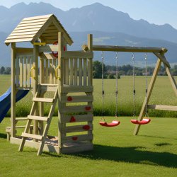 Lunoo Play+ leget�rn med gynger, klatrev�g, teleskop, rat og picnicbord