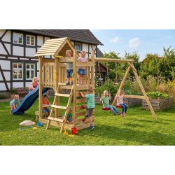 Lunoo Play+ leget�rn med gynger, klatrev�g, teleskop, rat og picnicbord