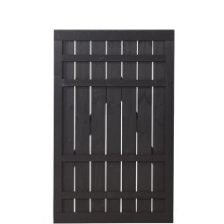 Rustik plankelge i grundmalet sort 100x158cm (BxH)