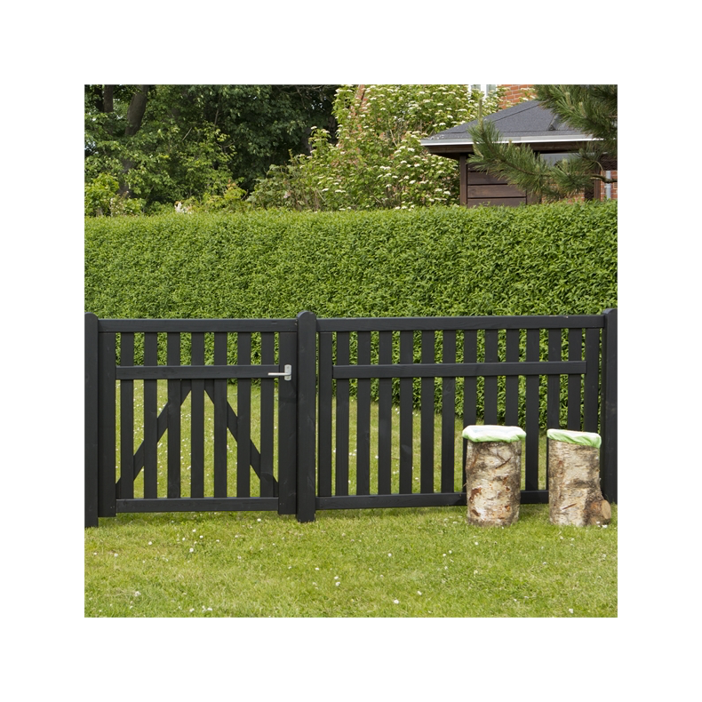 Country dobbeltlge i sort 300x96cm (BxH)