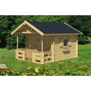 Platinklasse: Signe legehus p 4,4m2 med vinduer og terrasse