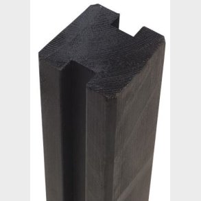 H-stolpe i sortmalet 9x9x267cm