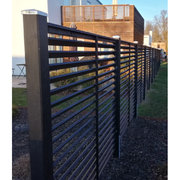 Kyoto hegn i grundmalet sort 160x160cm (BxH)