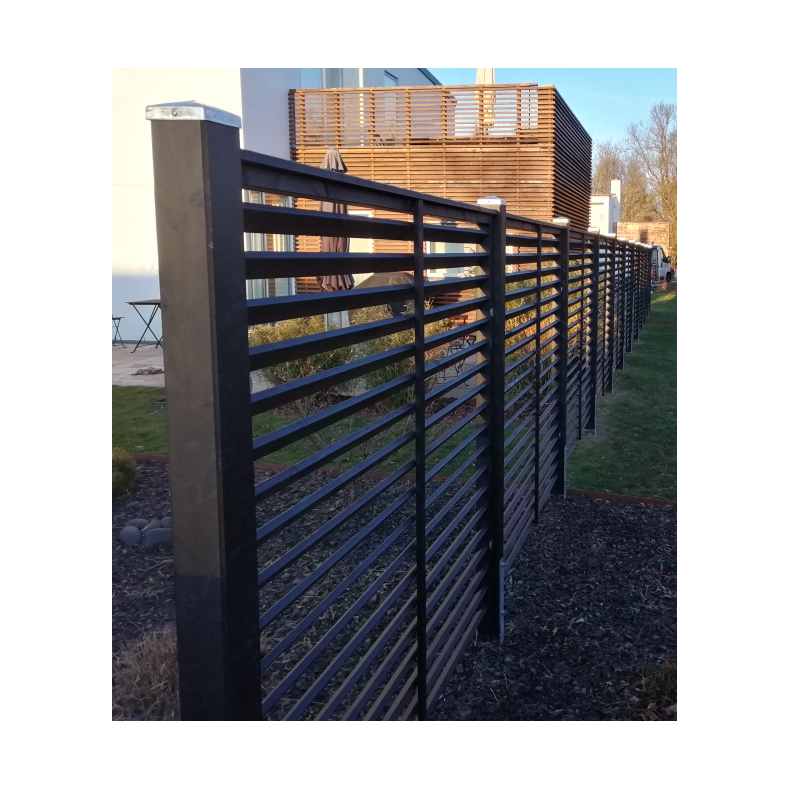 Kyoto hegn i grundmalet sort 160x160cm (BxH)