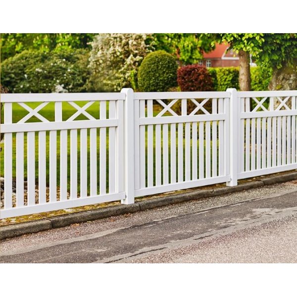 Vinesse forhavehegn i hvid 150x96cm (BxH)