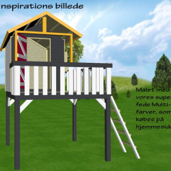 Slvklasse: Maxi legehus p stolper 1,8m2 + terrasse