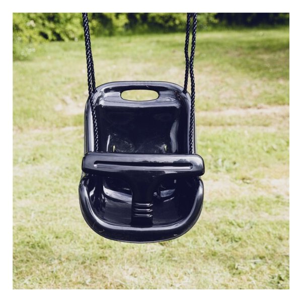 Sort babygynge med sort reb