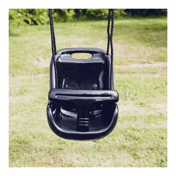 Sort babygynge med sort reb