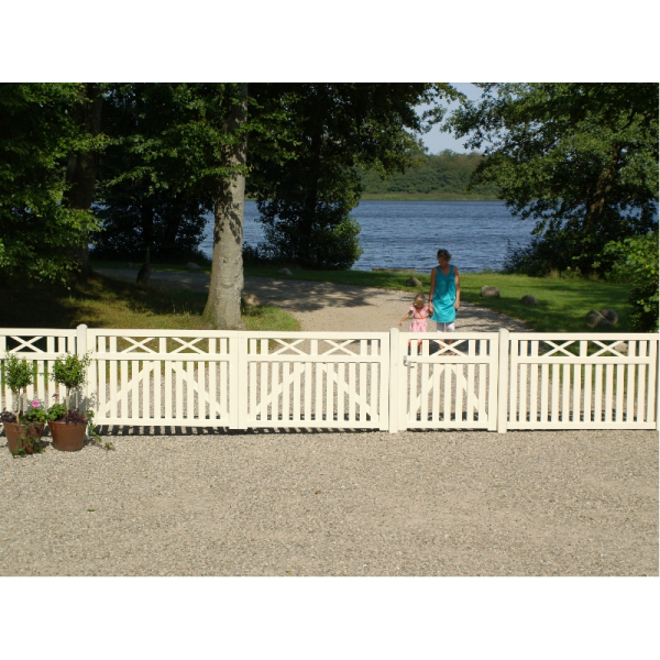 Vinesse forhavehegn i hvid 150x96cm (BxH)