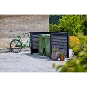 Plus plank profil renovationsskjul i sortmalet 194x97x108cm (LxDxH) 